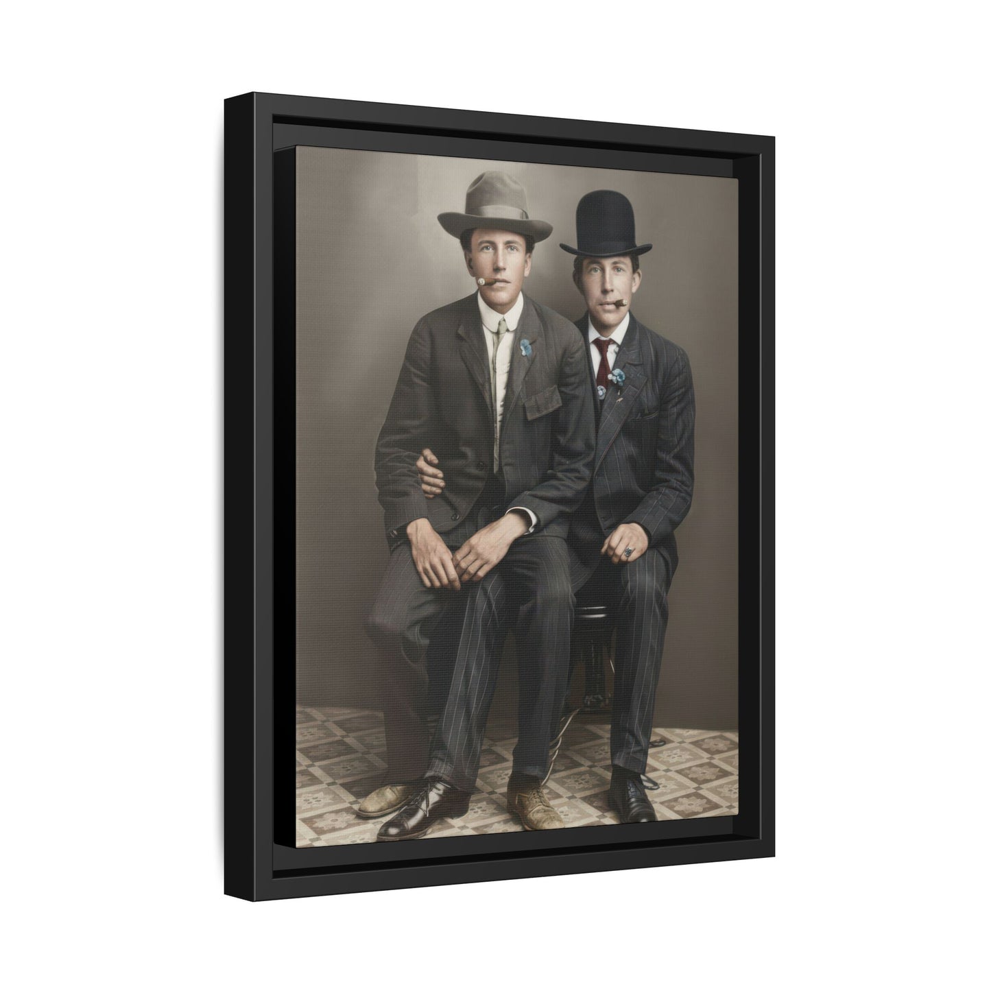 paire 083 | Framed Vintage Photo - Matte Canvas