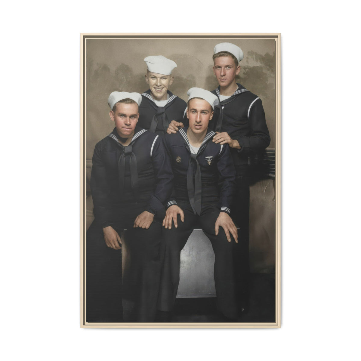 hommes 011 | Framed Vintage Photo - Matte Canvas