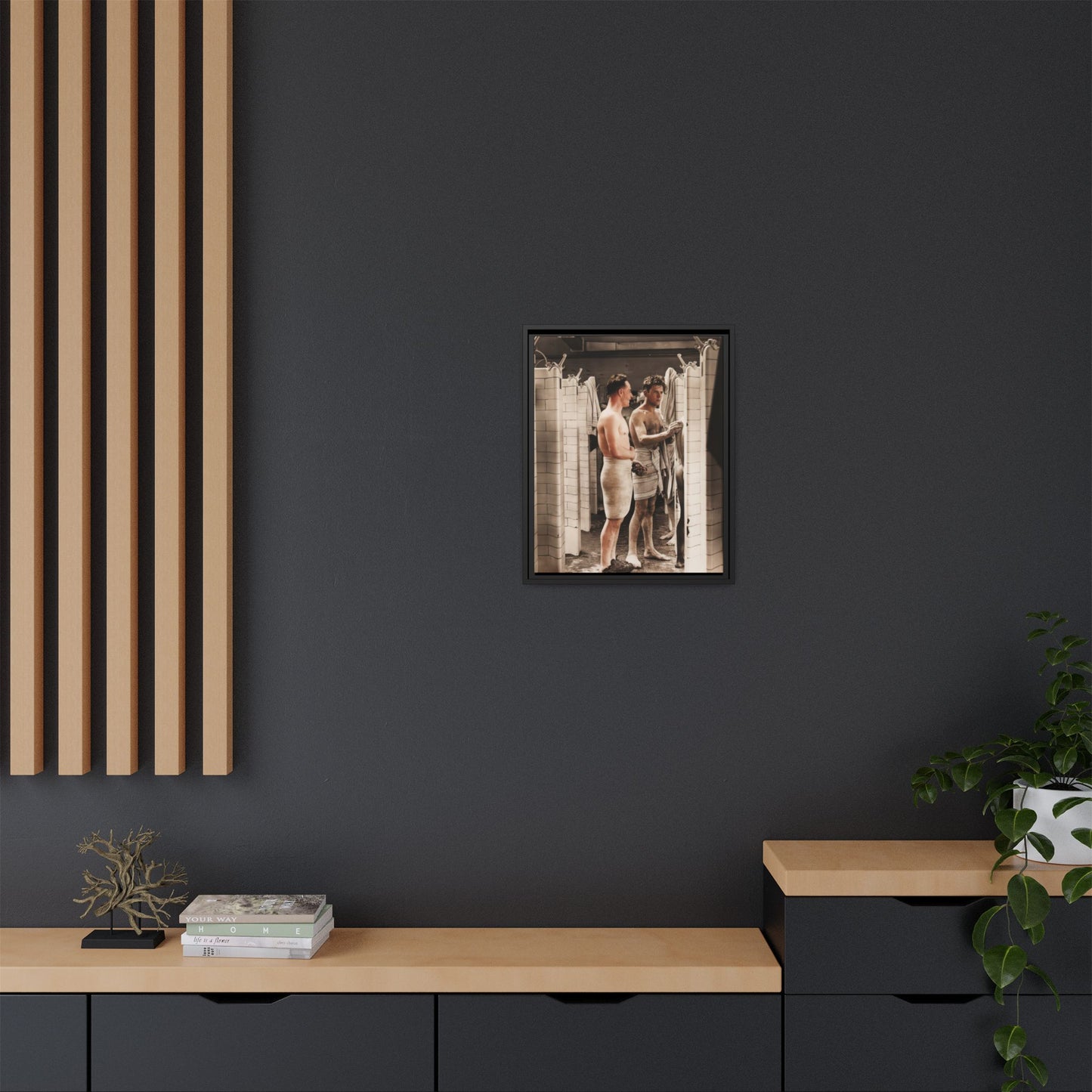 hommes 010 | Framed Vintage Photo - Matte Canvas