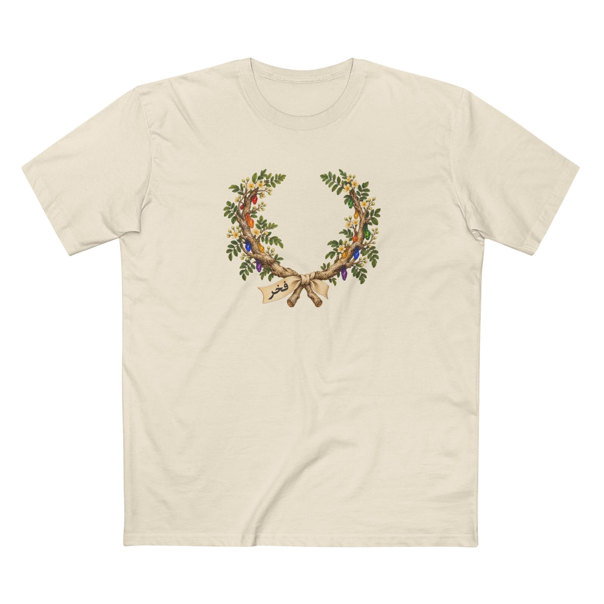 Omani Frankincense Fakhr Pride T-Shirt | LGBTQ+ Laurel Wreath Tee