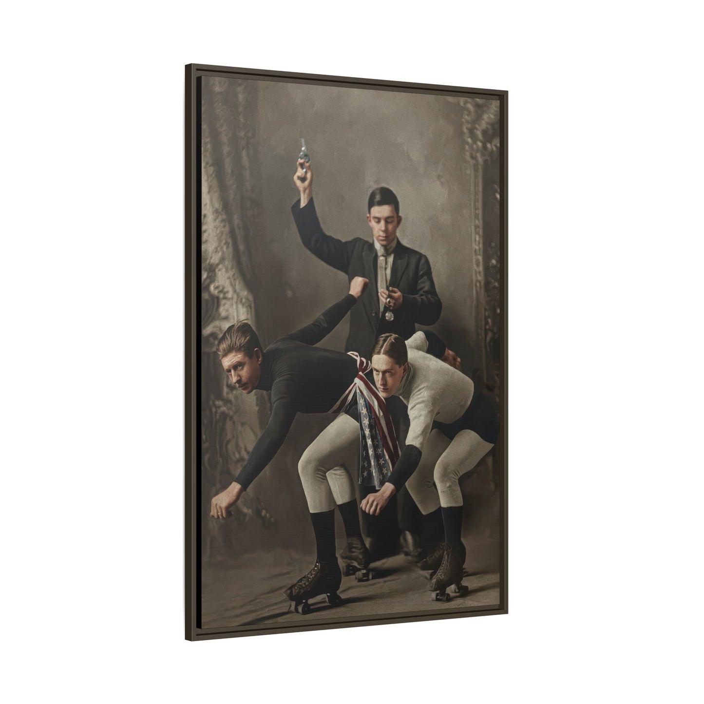 athlétisme 020 | Framed Vintage Photo - Matte Canvas