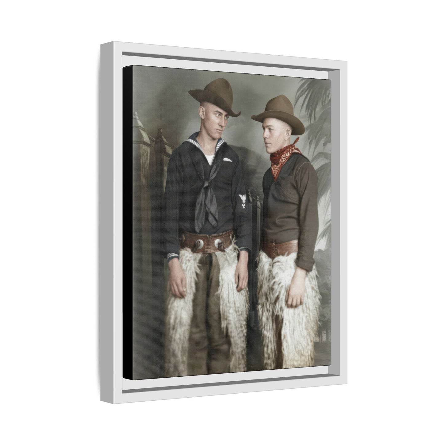 paire 088 | Framed Vintage Photo - Matte Canvas
