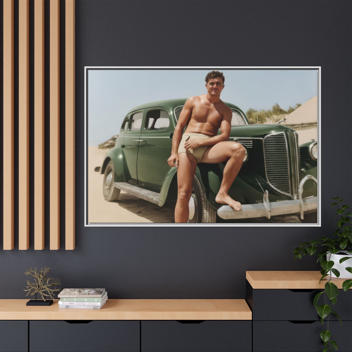 nager 022 | Framed Vintage Photo - Matte Canvas