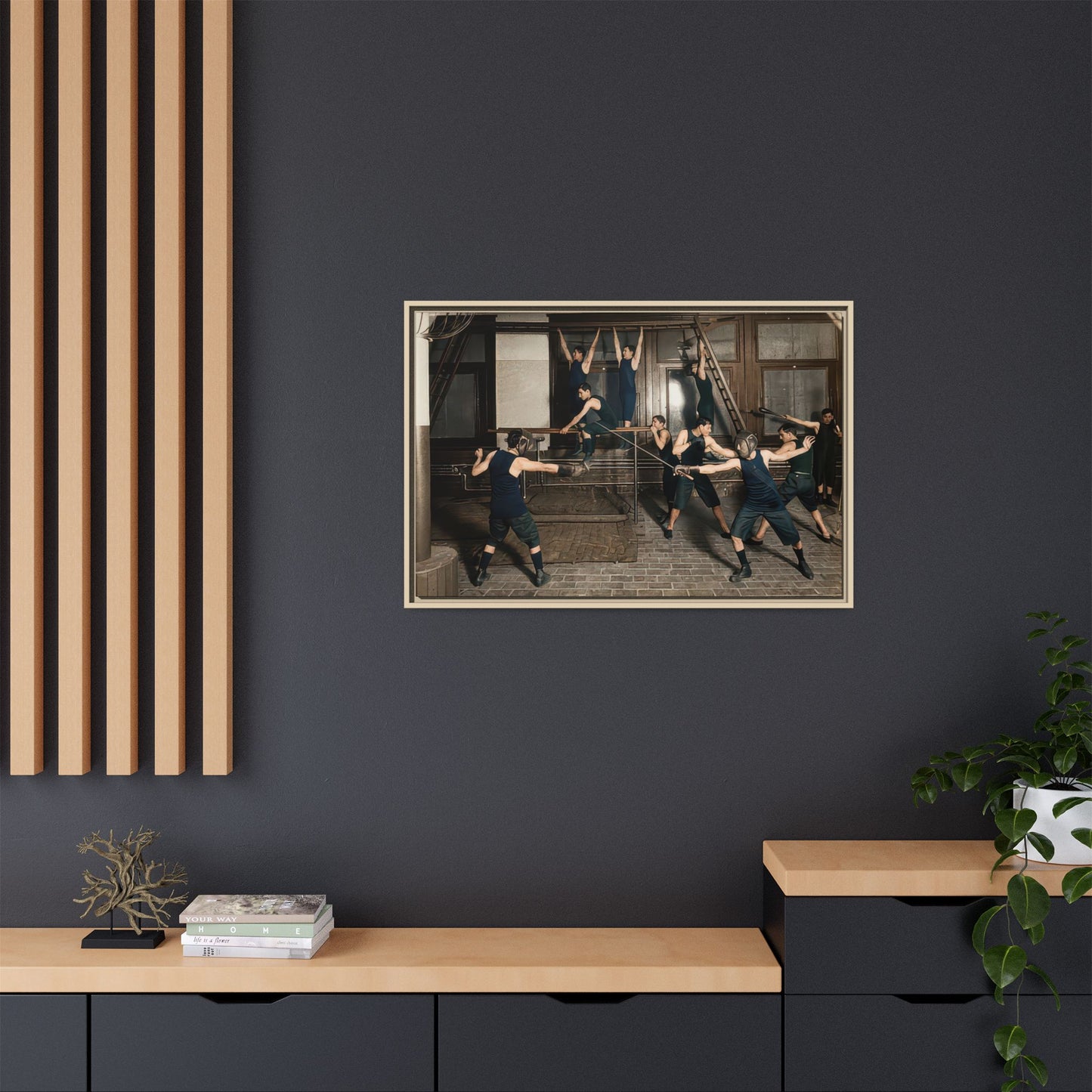 athlétisme 038 | Framed Vintage Photo - Matte Canvas