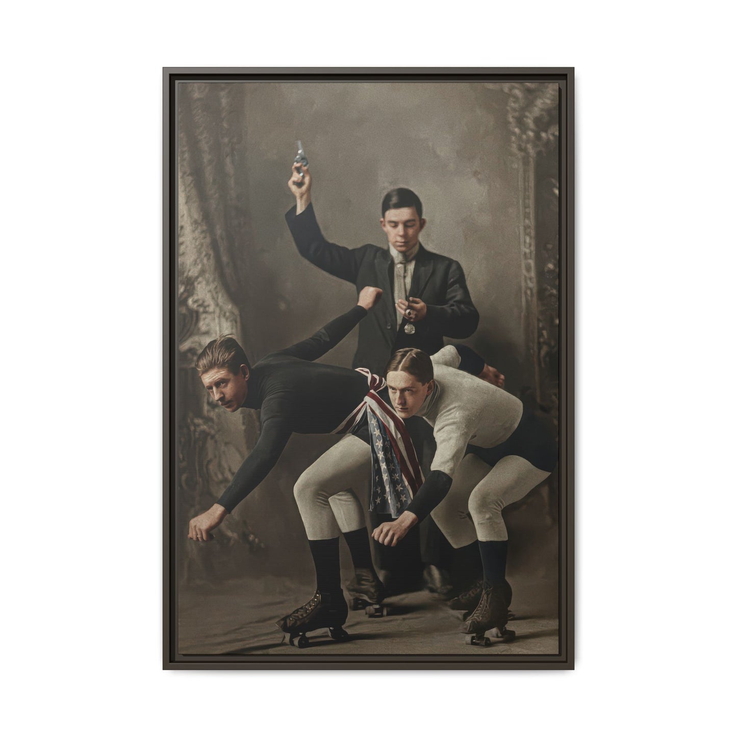 athlétisme 020 | Framed Vintage Photo - Matte Canvas