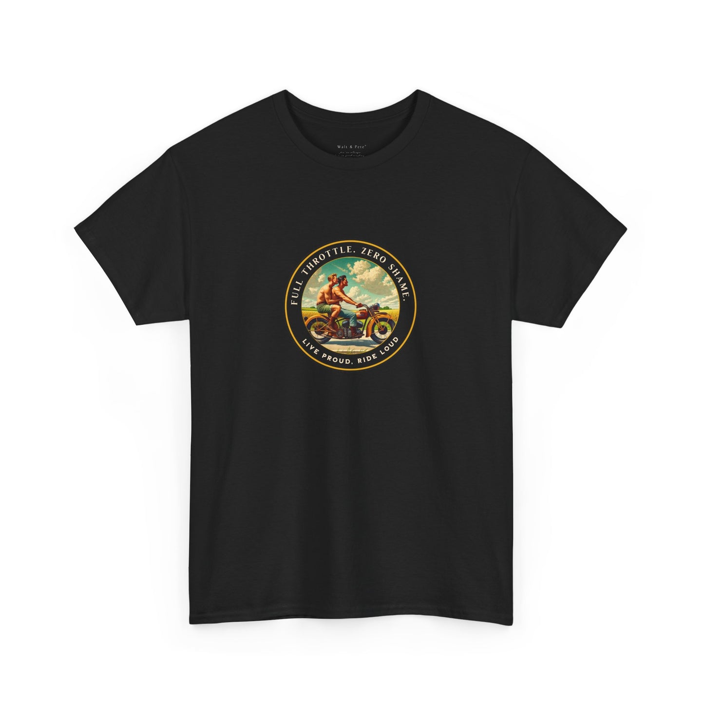 Open Highway Motorcycle Pride T-Shirt | Vintage Rider Graphic Tee | LGBTQ Biker Shirt