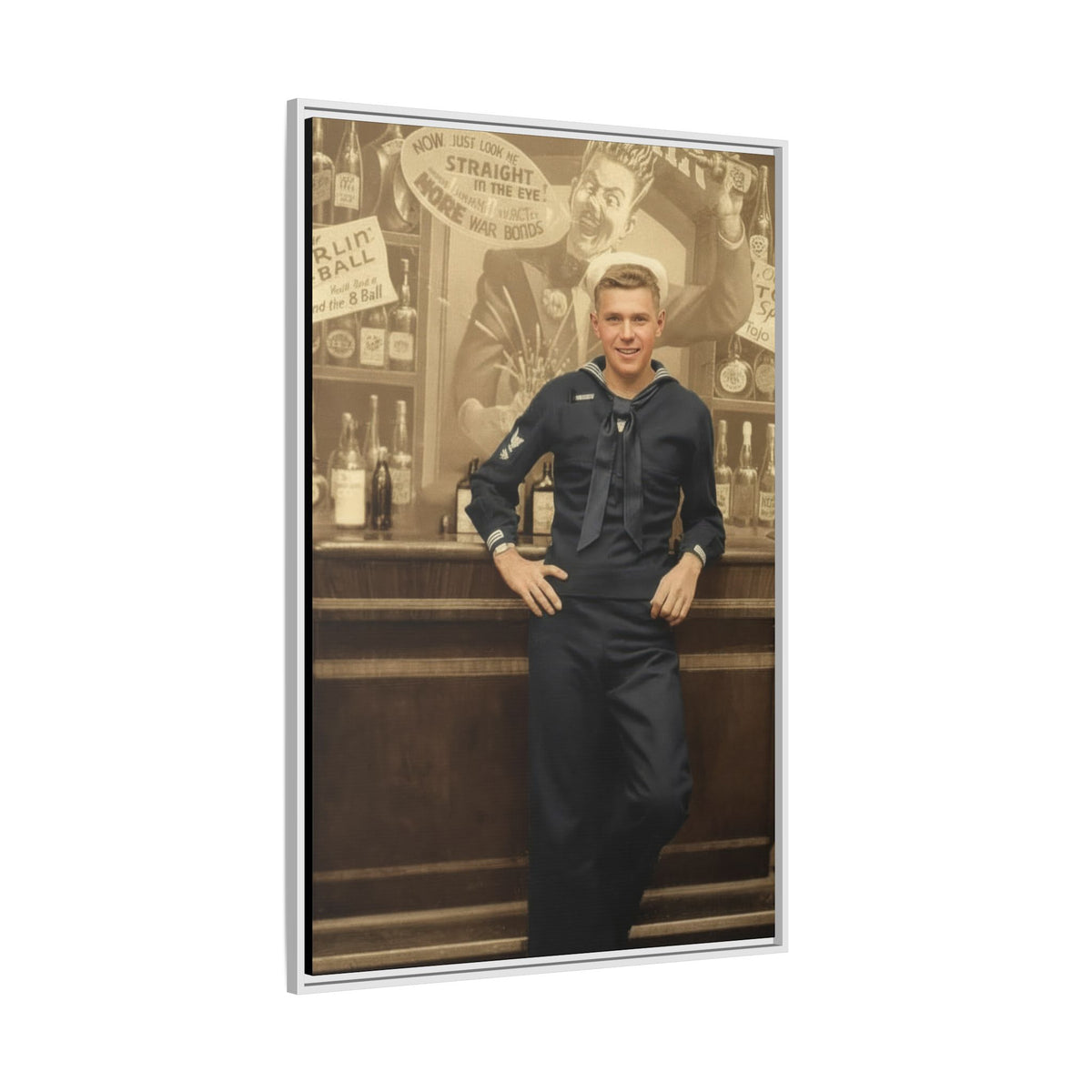 celibataire 006 | Framed Vintage Photo - Matte Canvas