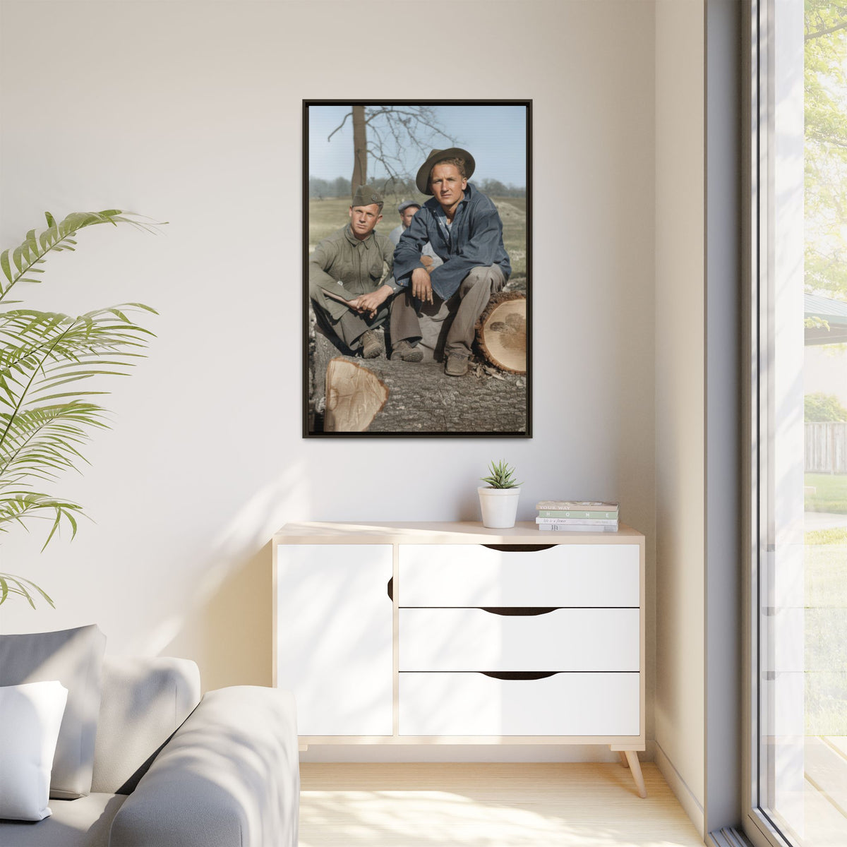 hommes 020 | Framed Vintage Photo - Matte Canvas