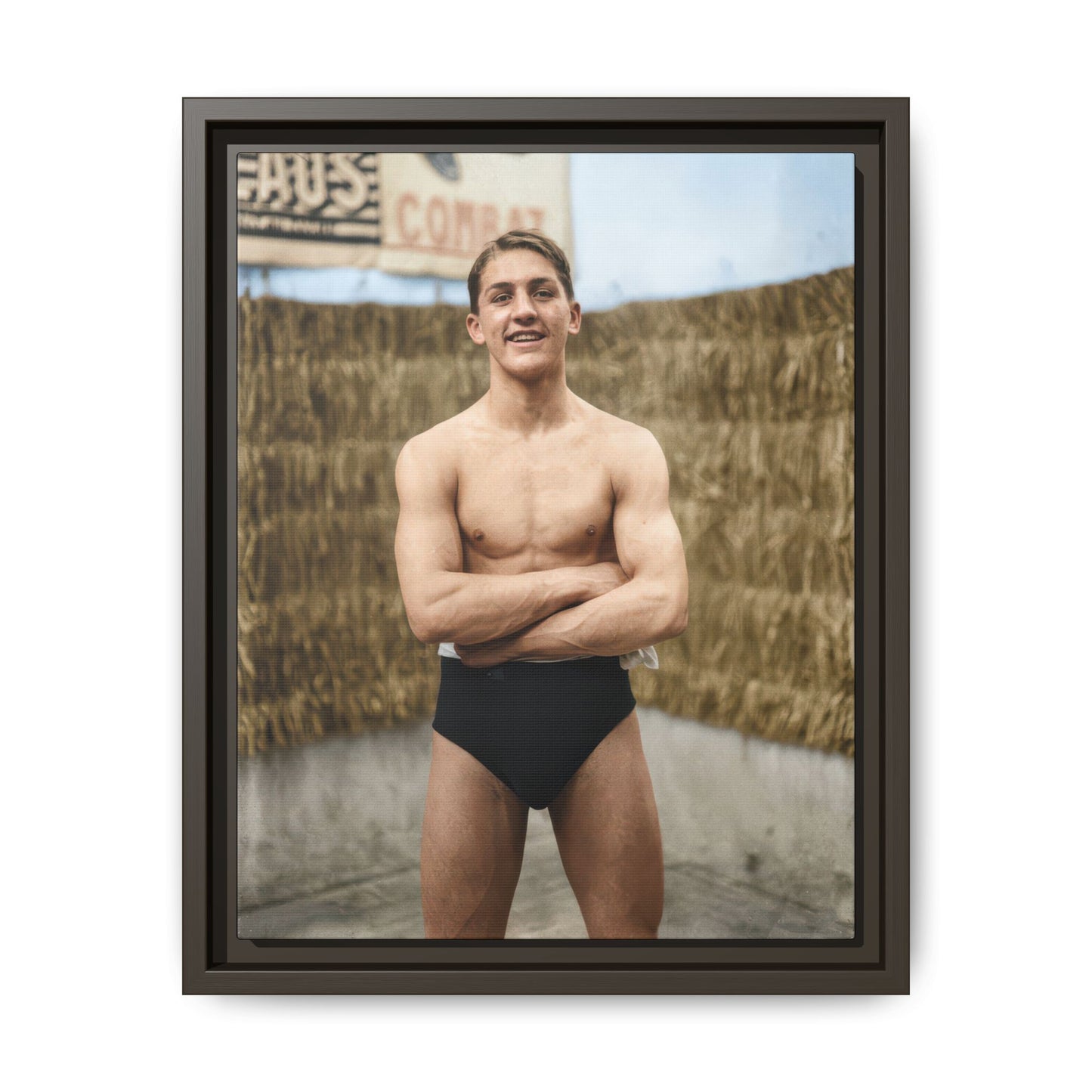 athlétisme 047 | Framed Vintage Photo - Matte Canvas