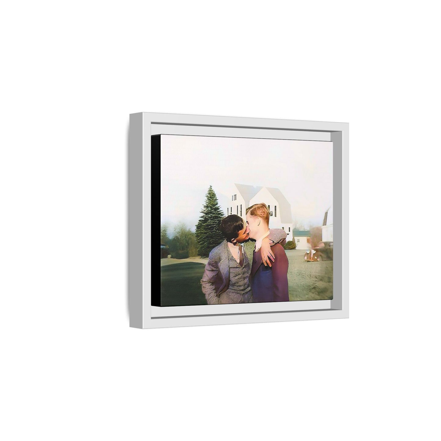 paire 005 | Framed Vintage Photo - Matte Canvas