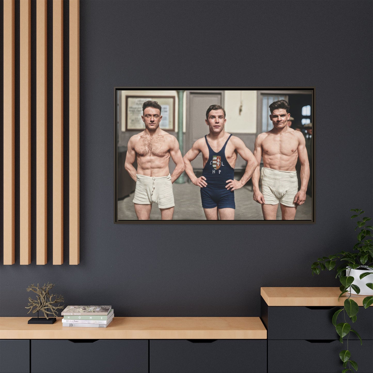 athlétisme 043 | Framed Vintage Photo - Matte Canvas