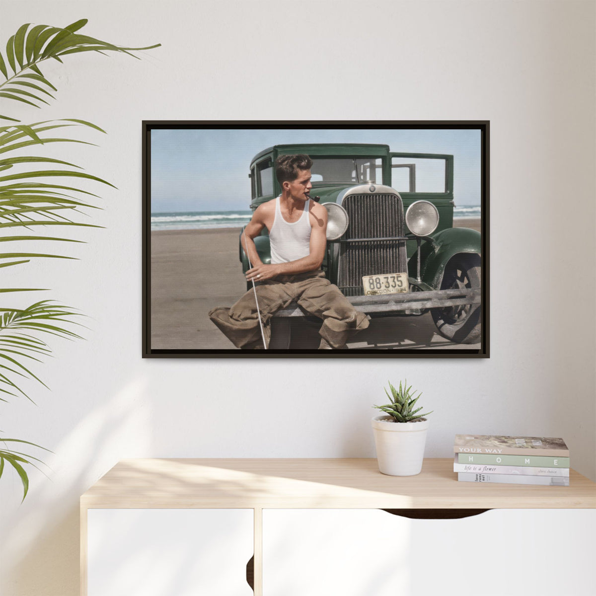 celibataire 008 | Framed Vintage Photo - Matte Canvas