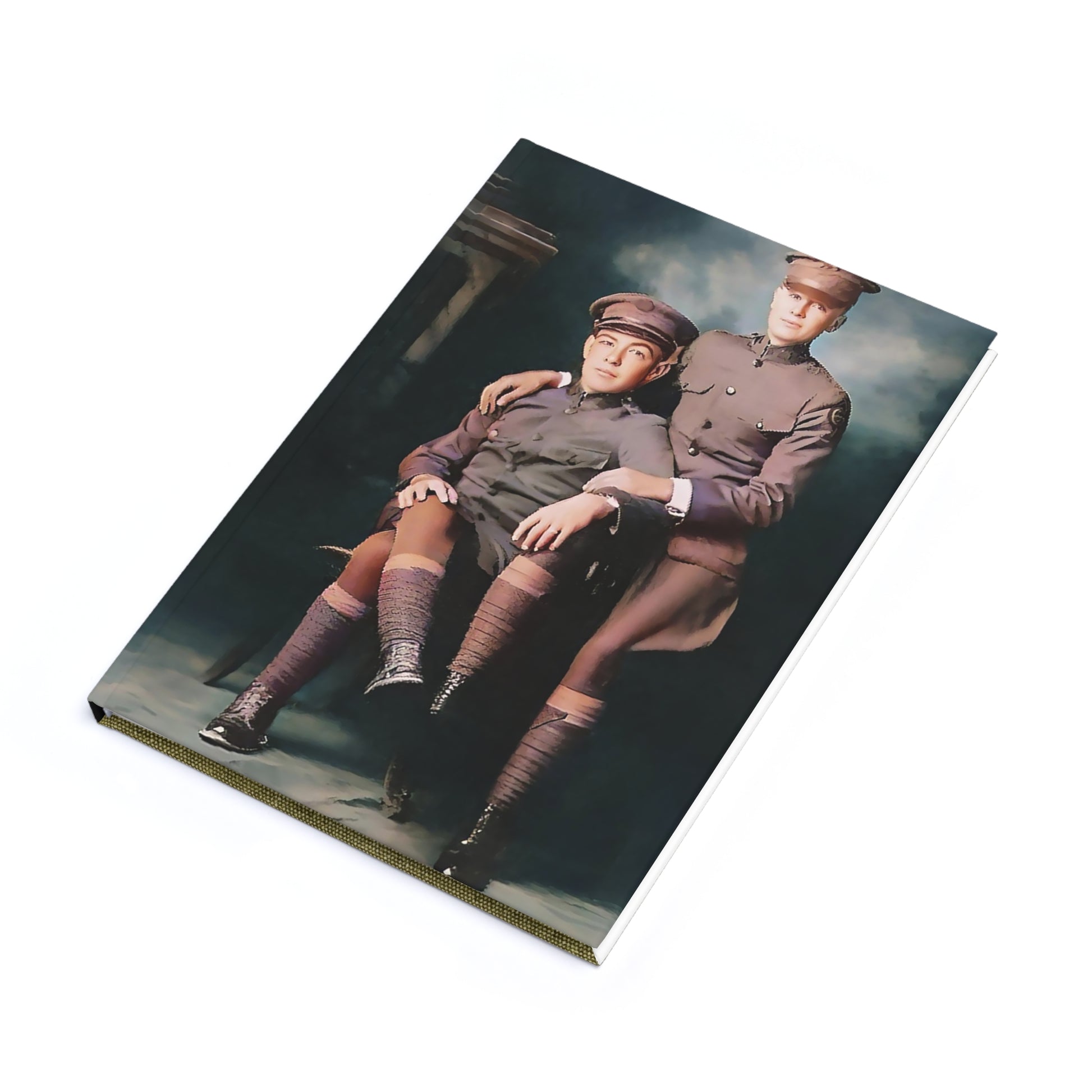 paire 001 | Hardcover Journal Vintage Gay Military Photo Couple Queer Boyfriends Husband Gift Present