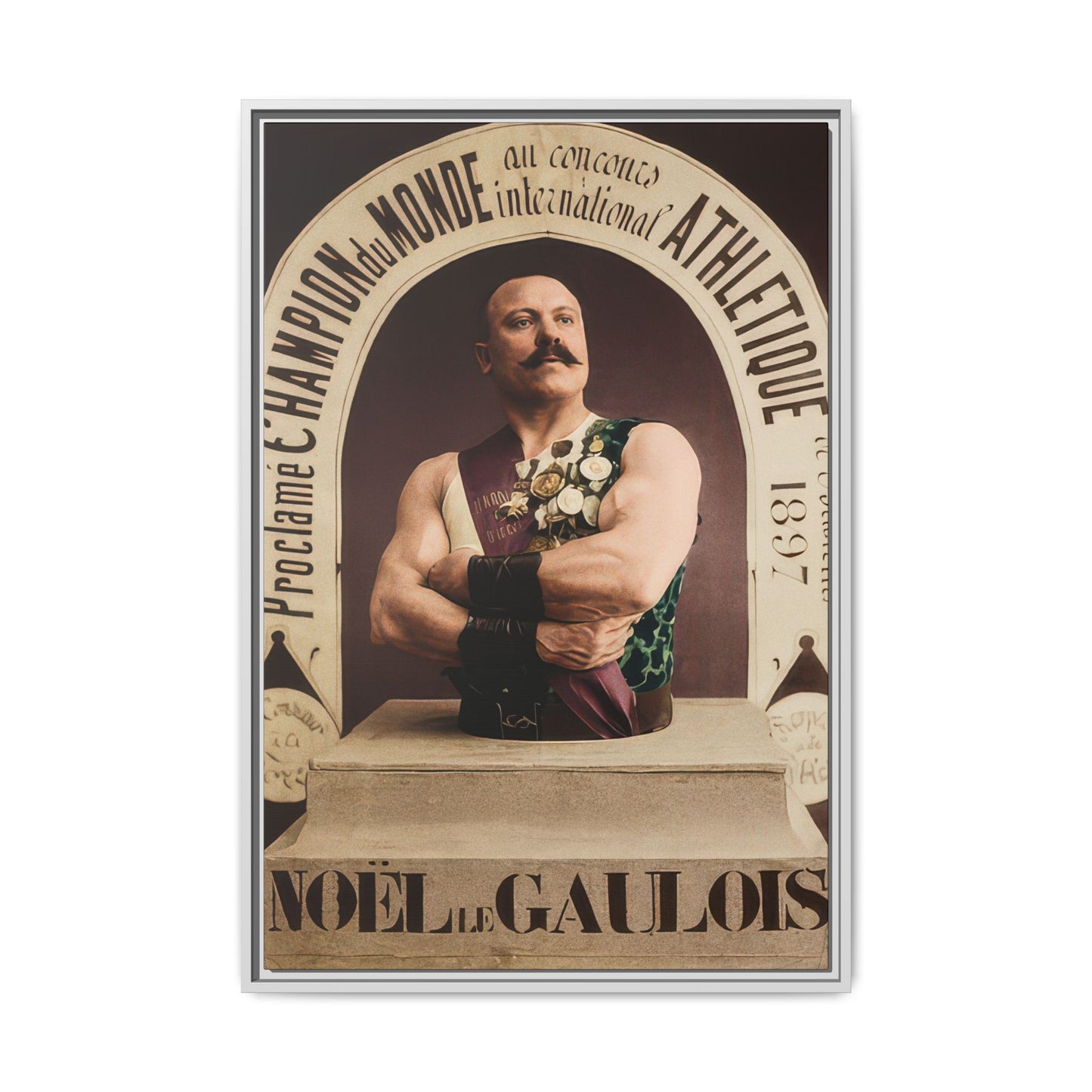 athlétisme 045 | Framed Vintage Photo - Matte Canvas