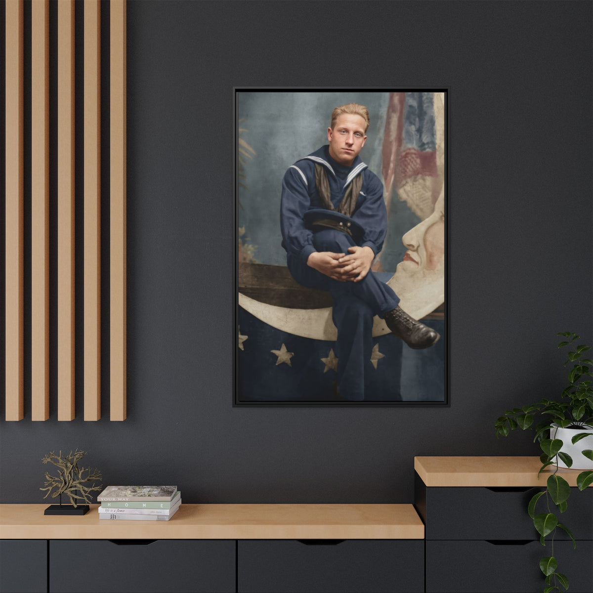 celibataire 016 | Framed Vintage Photo - Matte Canvas