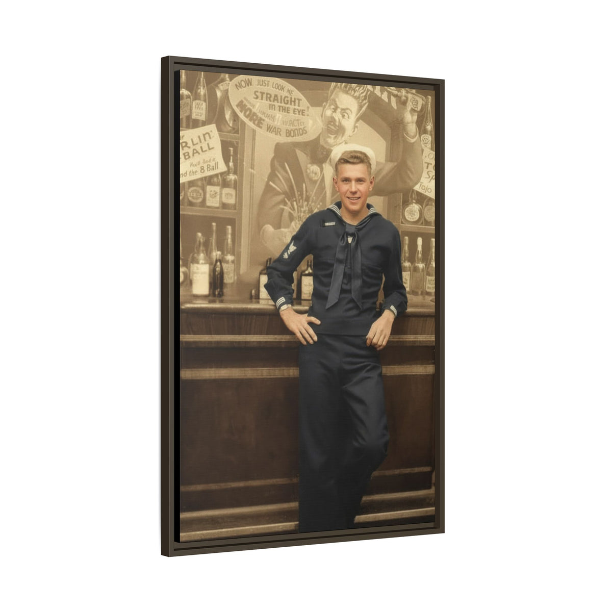 celibataire 006 | Framed Vintage Photo - Matte Canvas