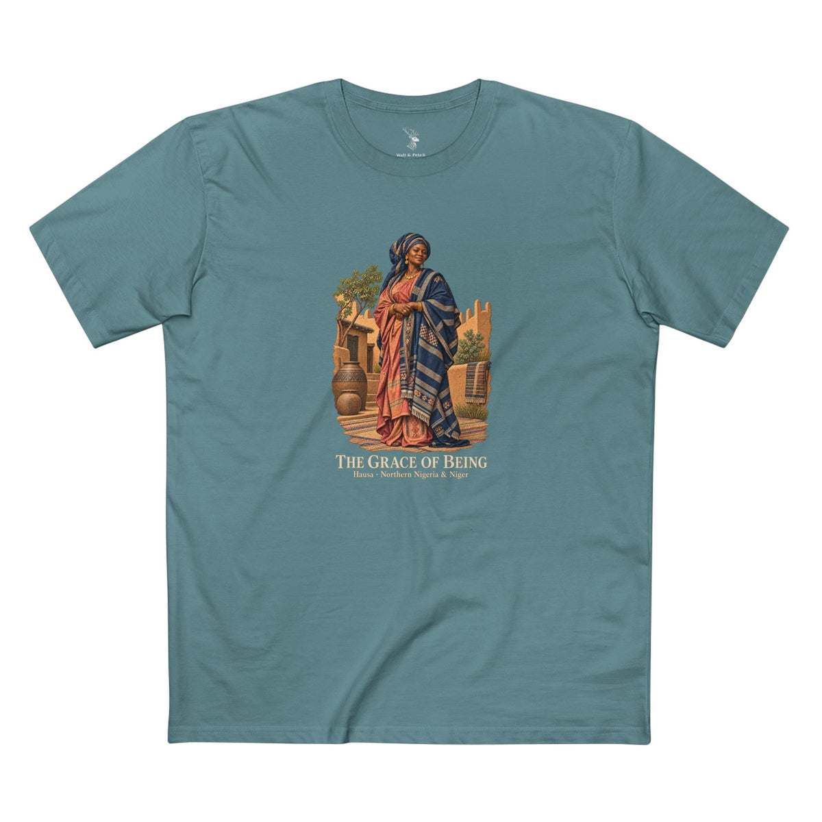 The Grace of Being | Hausa-Inspired Vintage Art T-Shirt