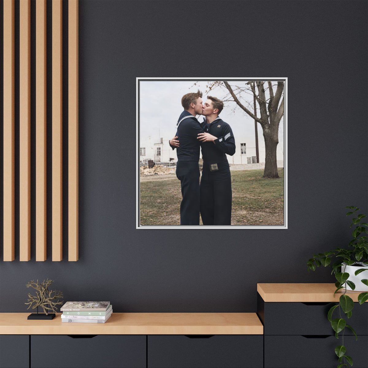 paire 034 | Framed Vintage Photo - Matte Canvas