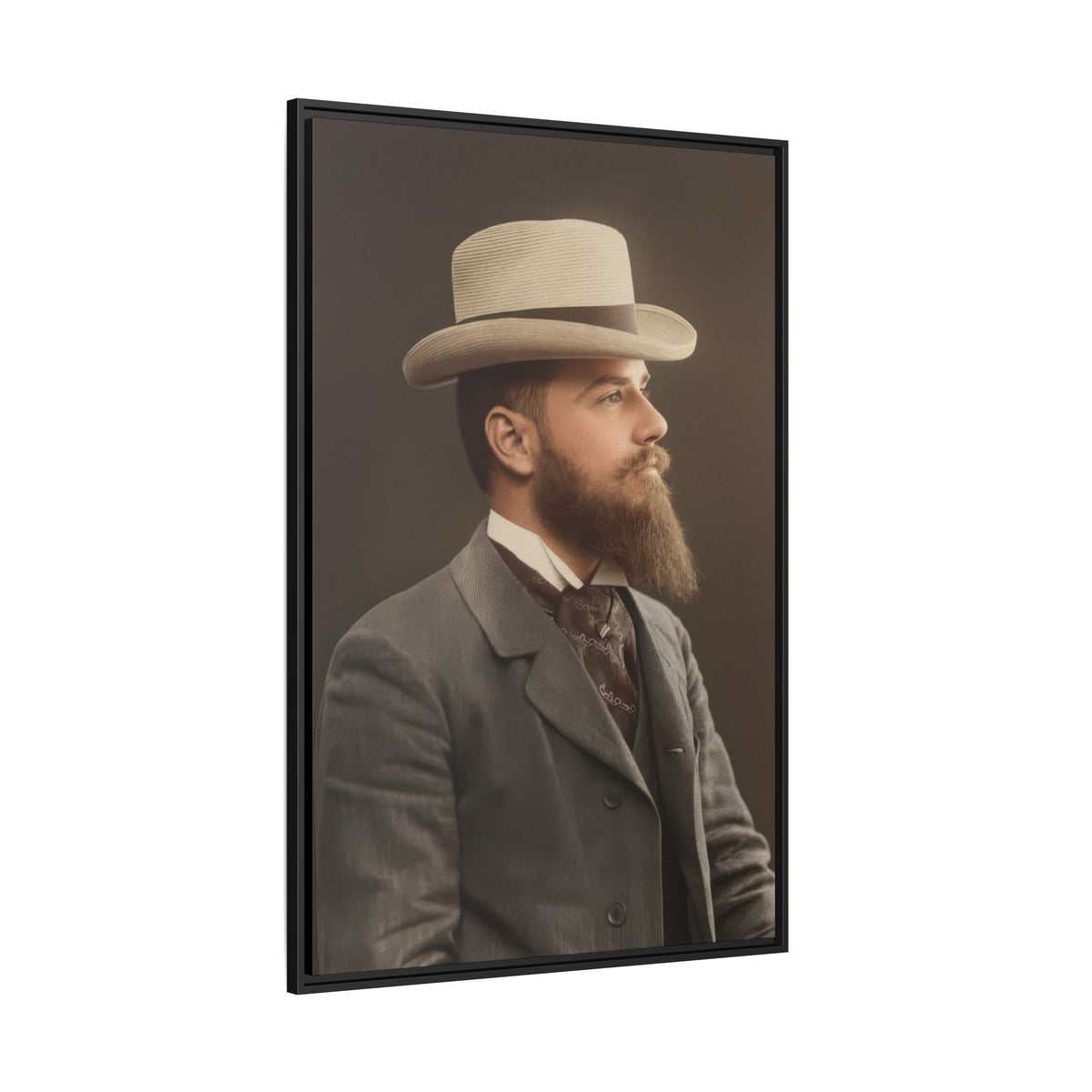 celibataire 014 | Framed Vintage Photo - Matte Canvas
