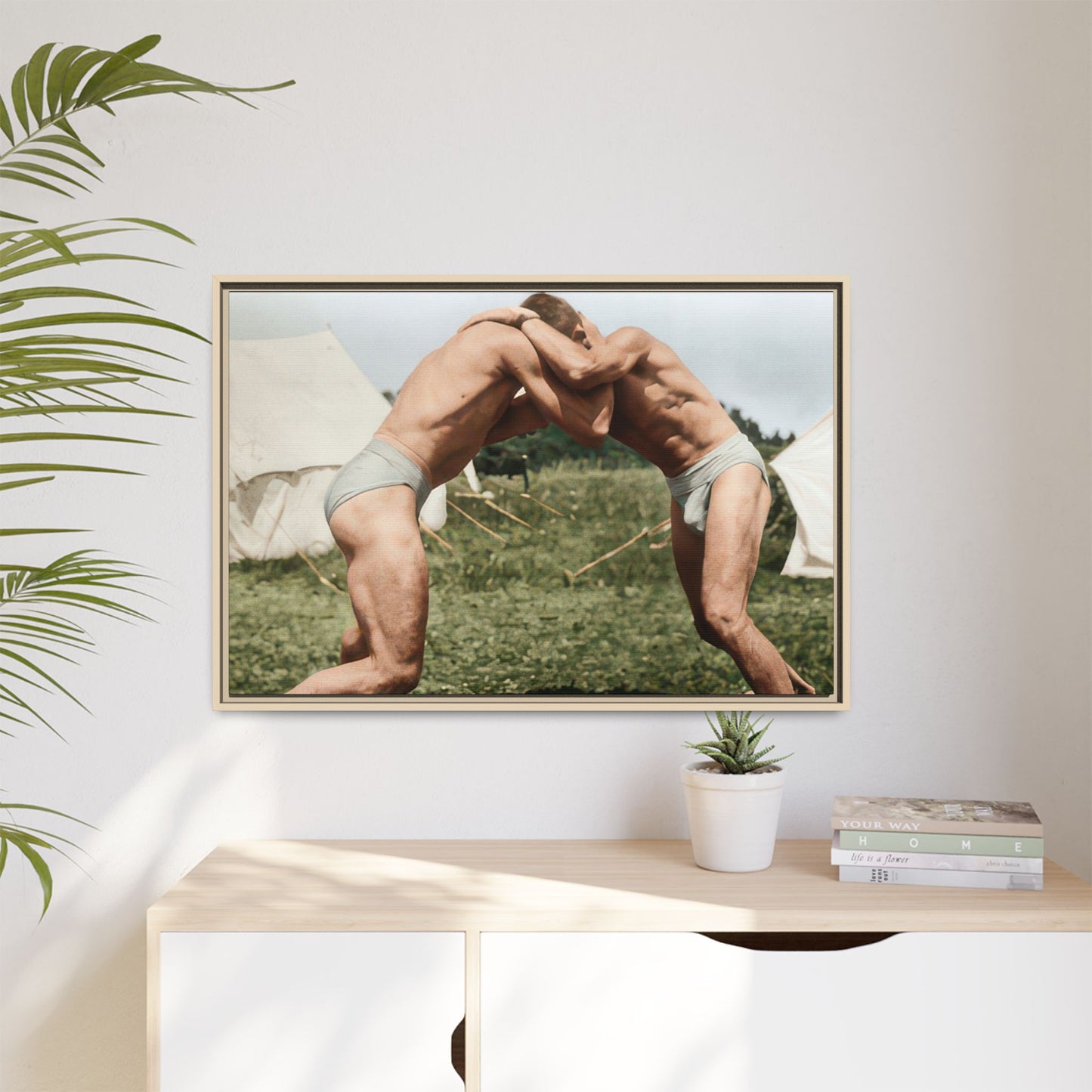 athlétisme 019 | Framed Vintage Photo - Matte Canvas
