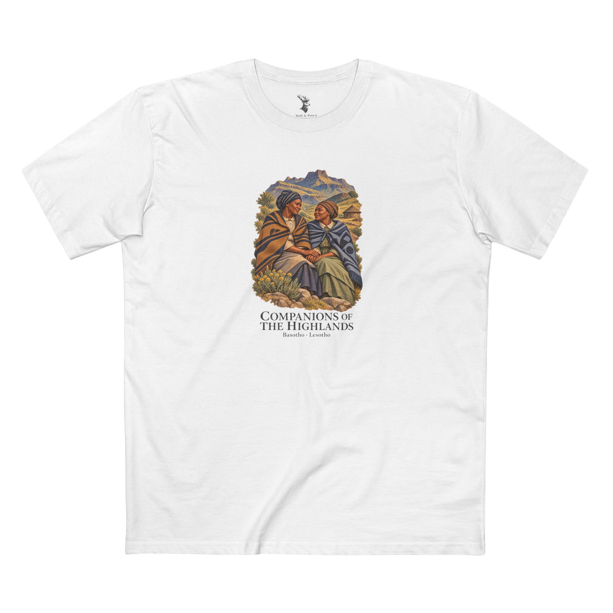 Companions of the Highlands | Basotho-Inspired Vintage Art T-Shirt