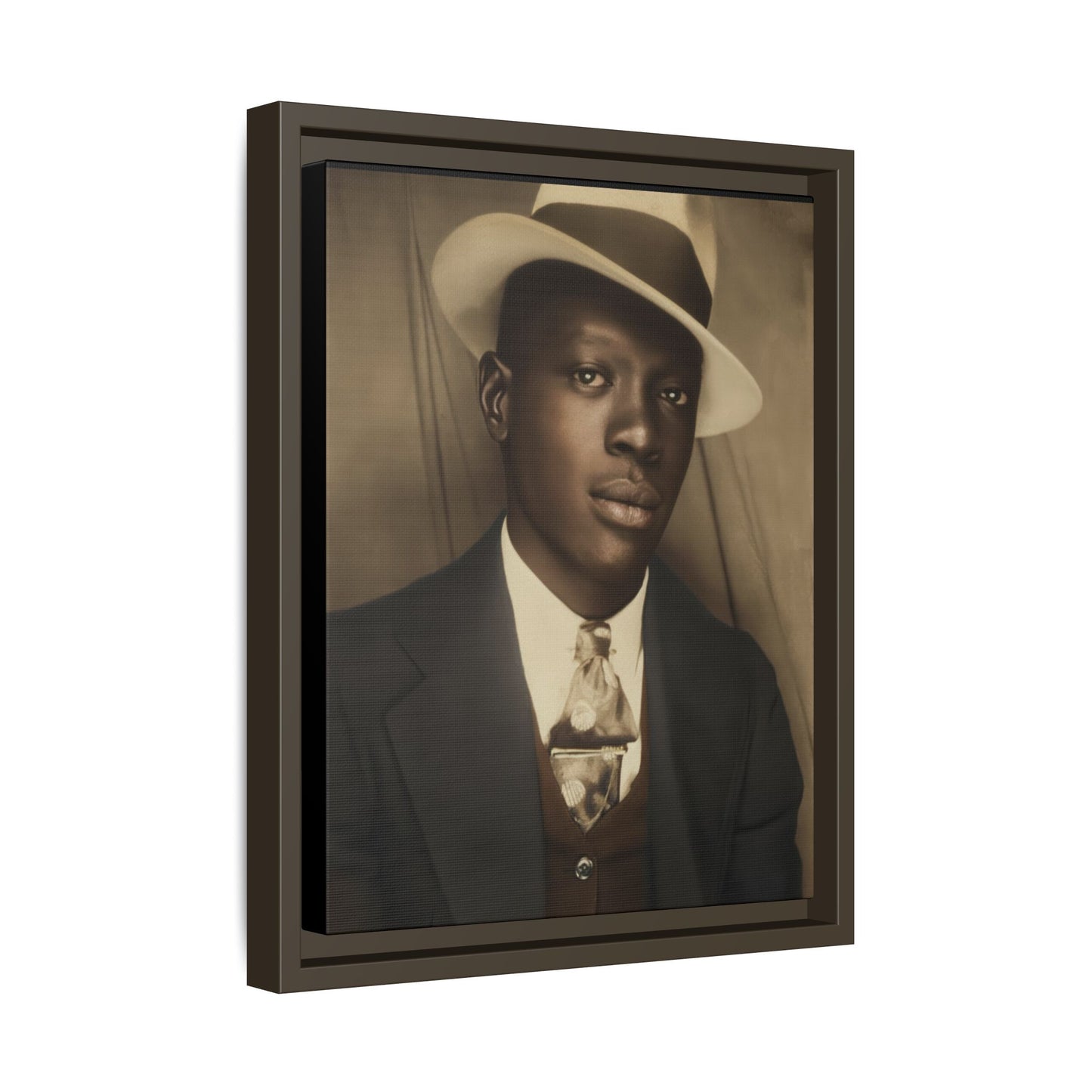 celibataire 019 | Framed Vintage Photo - Matte Canvas