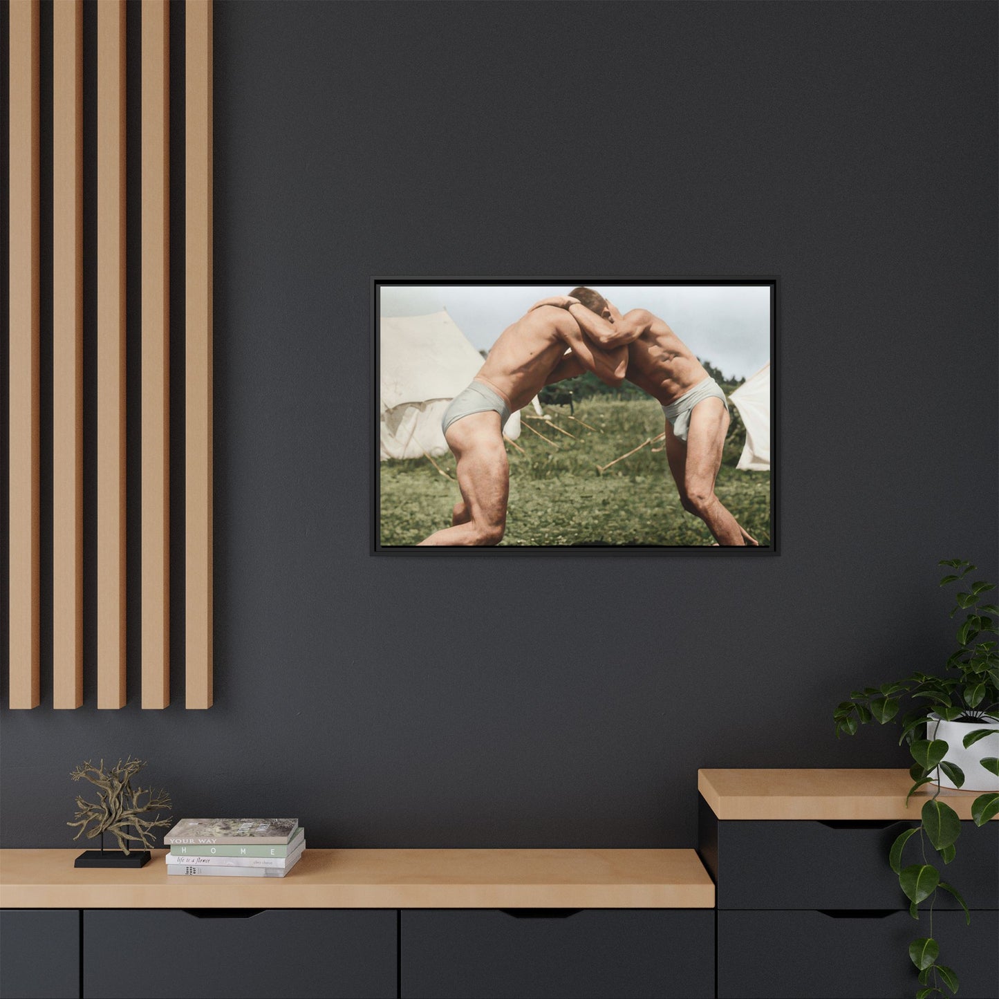 athlétisme 019 | Framed Vintage Photo - Matte Canvas