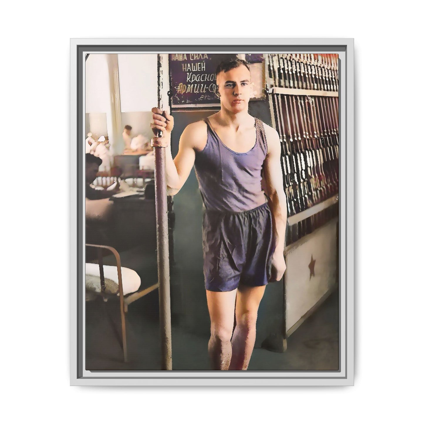 celibataire 020 | Framed Vintage Photo - Matte Canvas