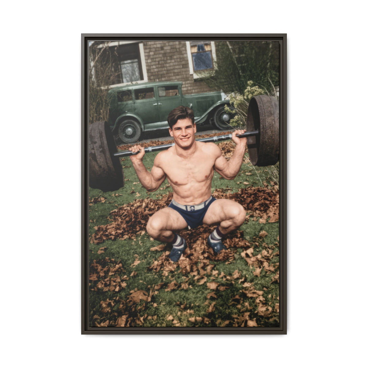 athlétisme 051 | Framed Vintage Photo - Matte Canvas