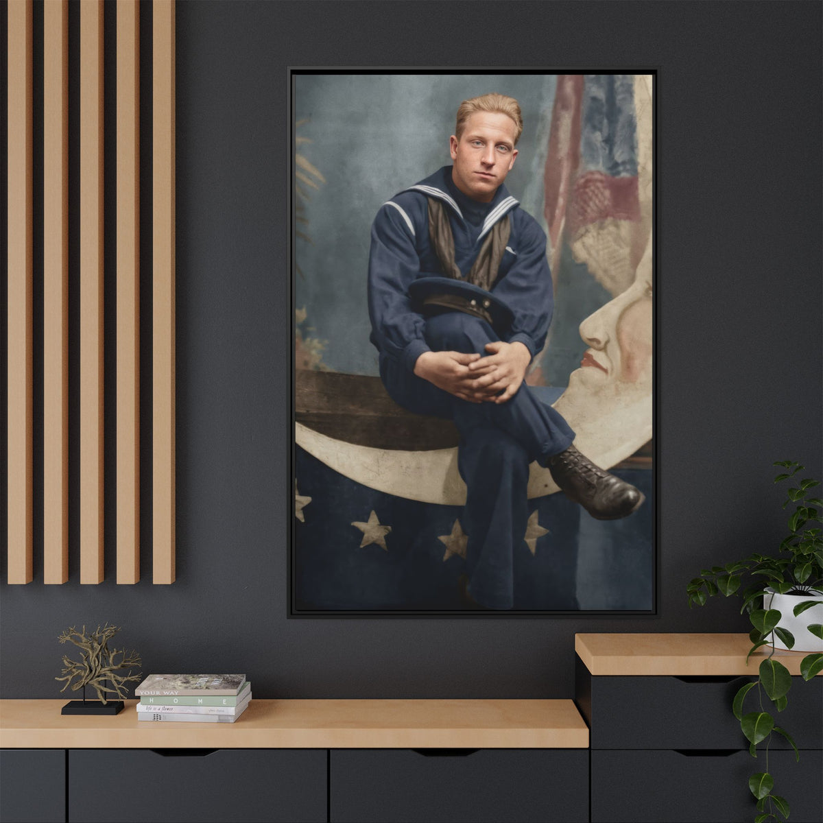 celibataire 016 | Framed Vintage Photo - Matte Canvas