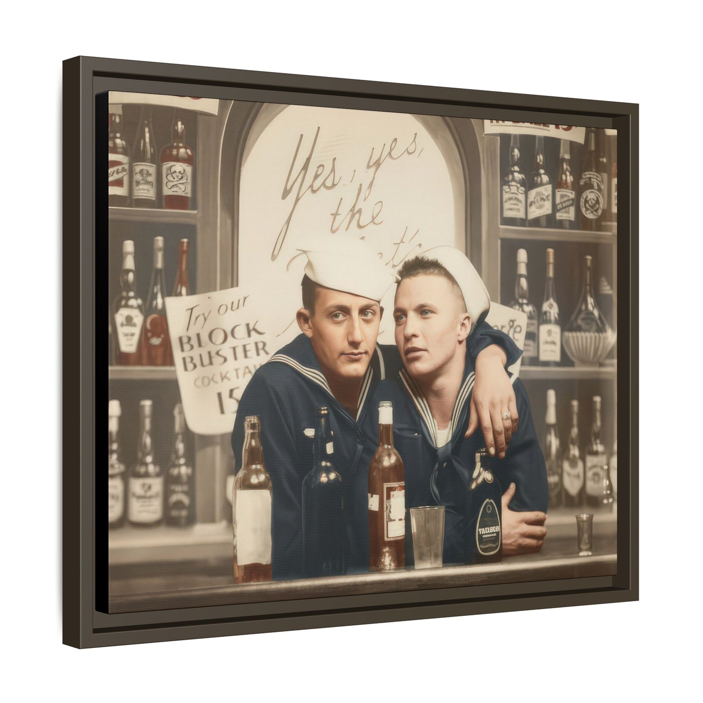 paire 048 | Framed Vintage Photo - Matte Canvas