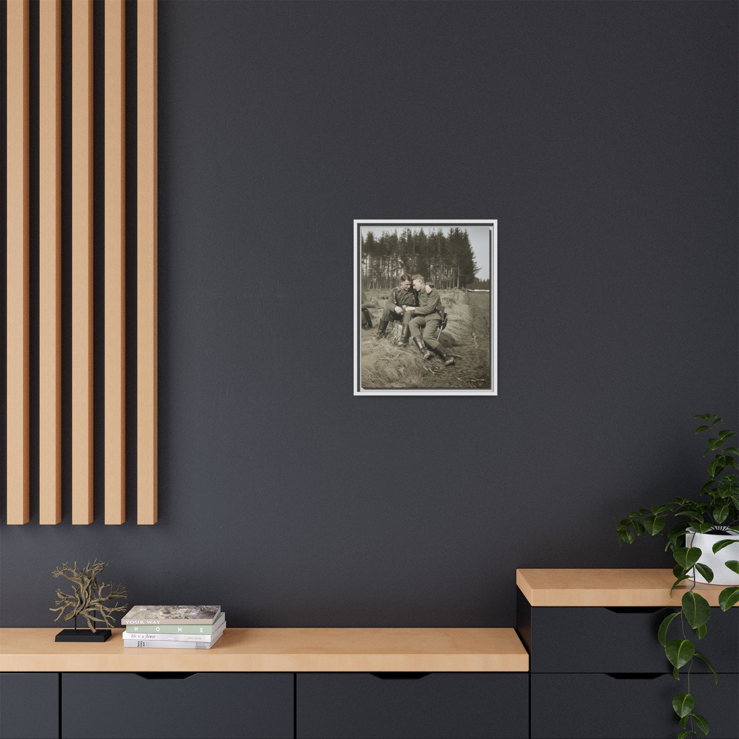 paire 006 | Framed Vintage Photo - Matte Canvas