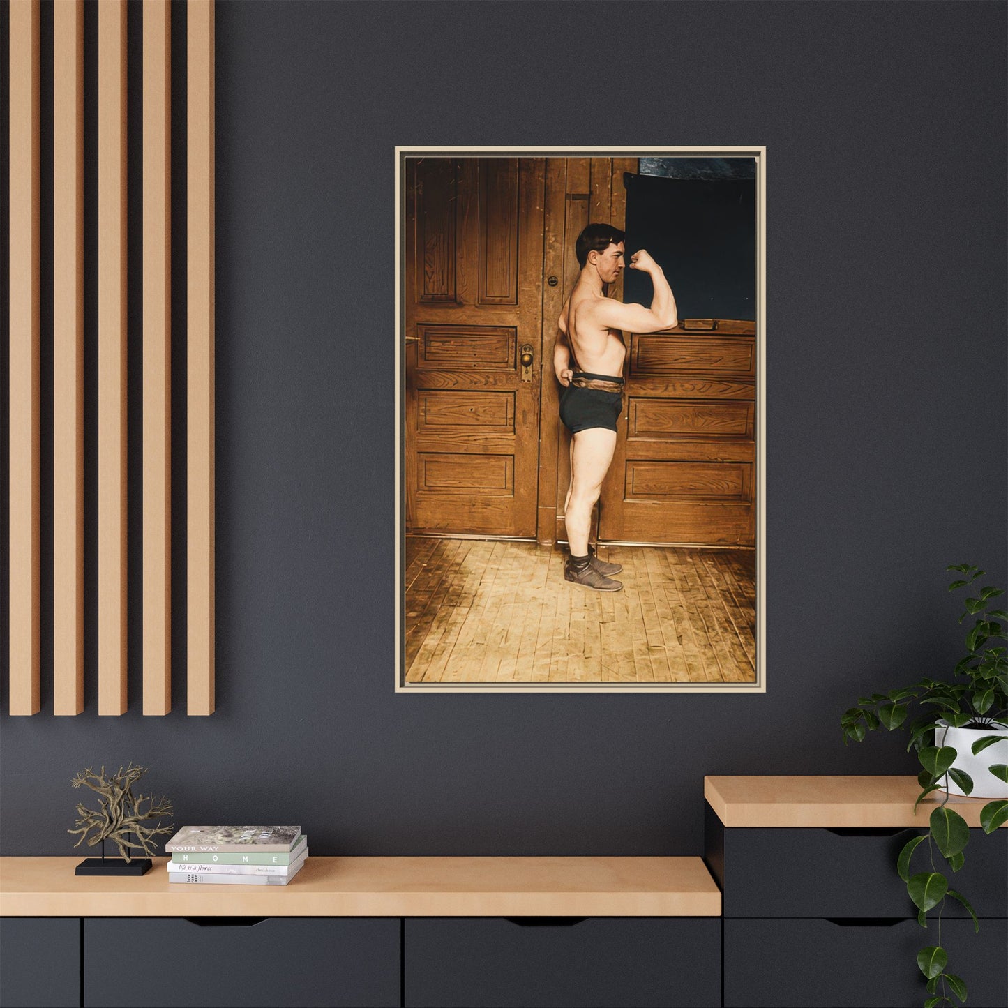 athlétisme 023 | Framed Vintage Photo - Matte Canvas