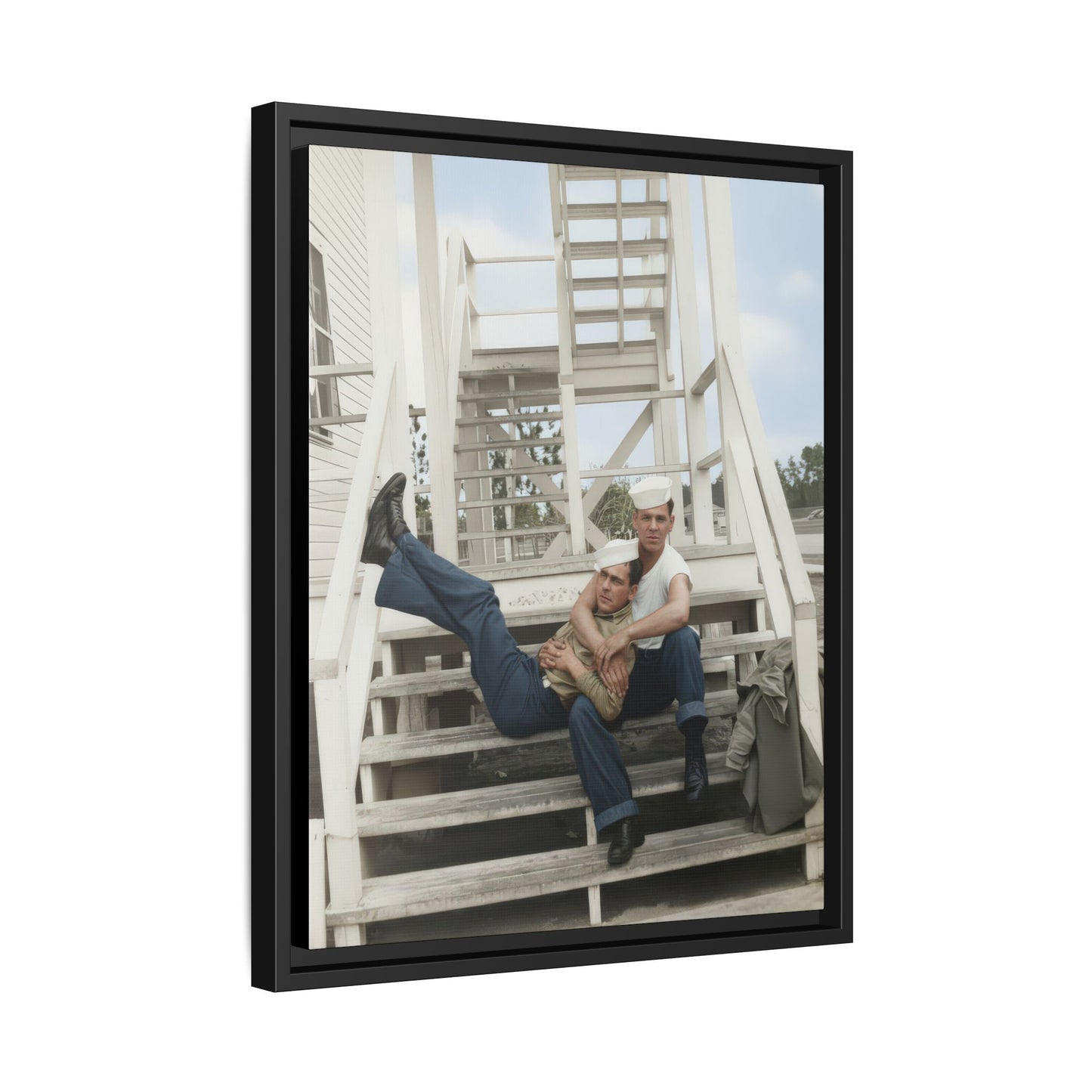 paire 066 | Framed Vintage Photo - Matte Canvas