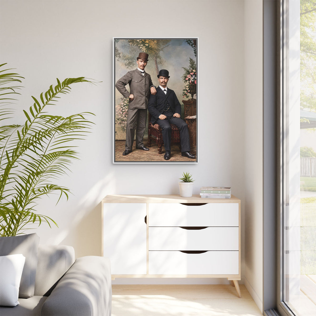 paire 068 | Framed Vintage Photo - Matte Canvas