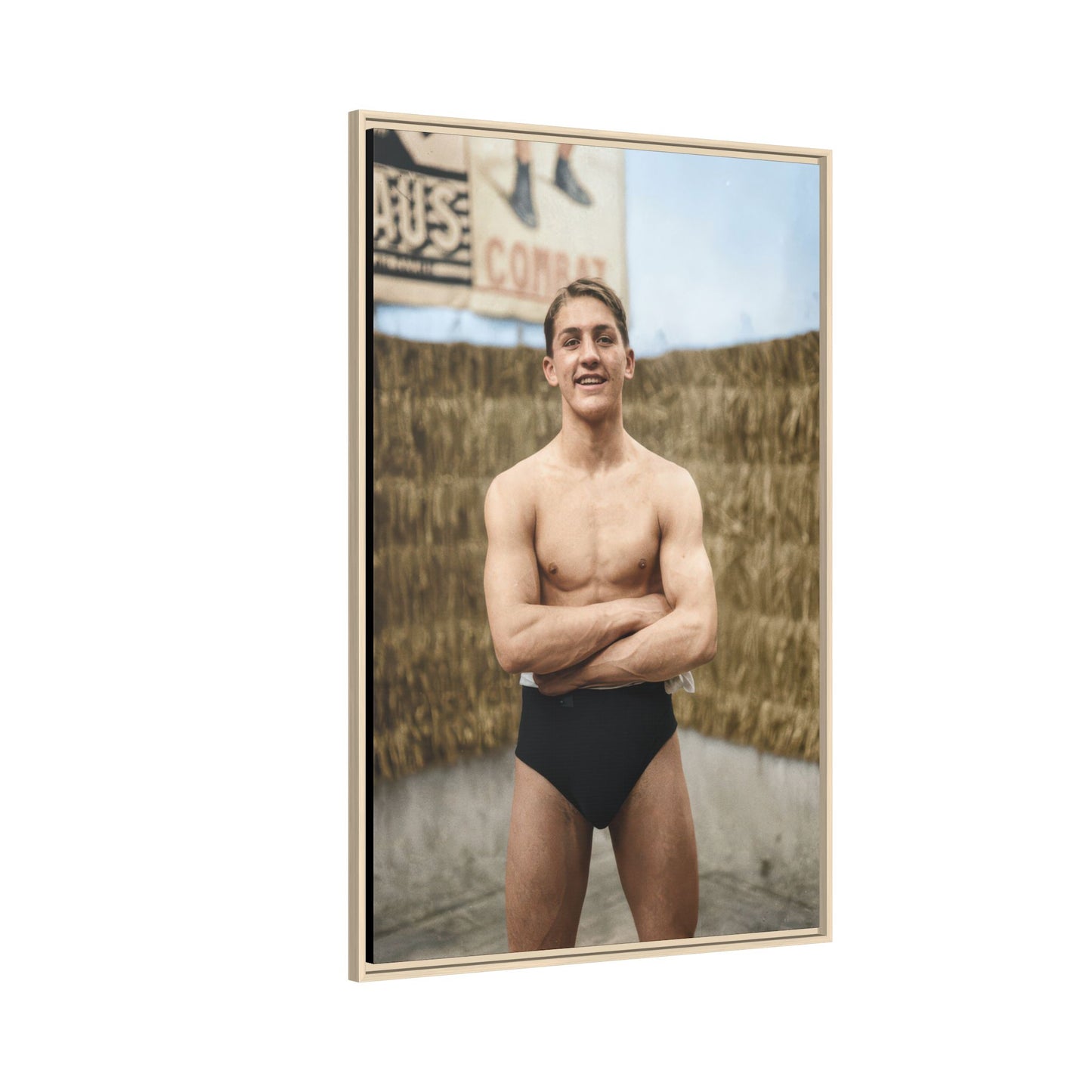 athlétisme 047 | Framed Vintage Photo - Matte Canvas