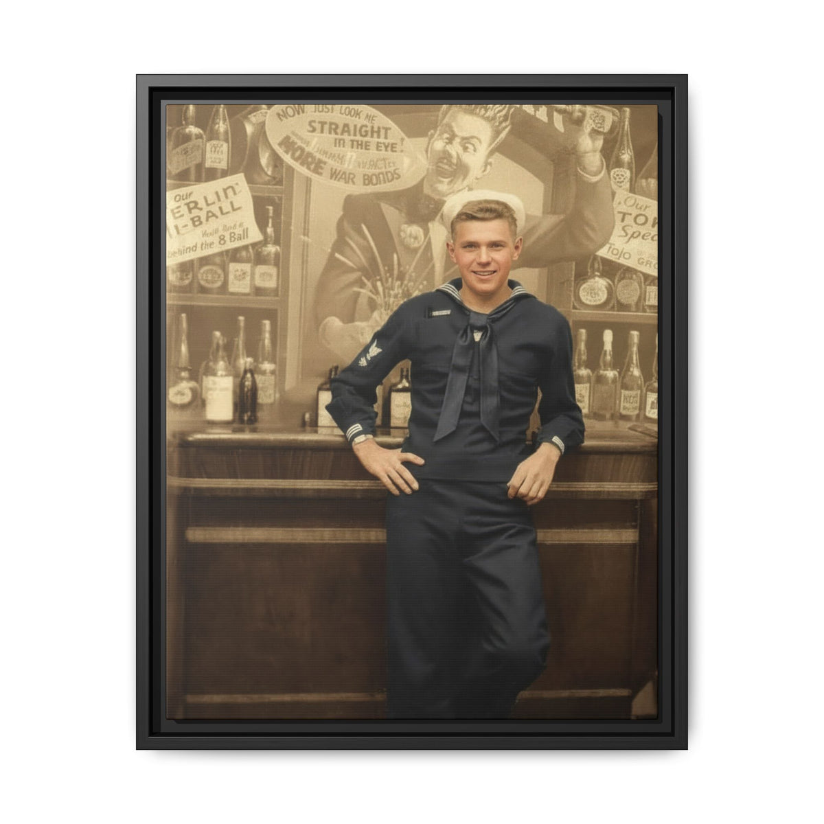 celibataire 006 | Framed Vintage Photo - Matte Canvas