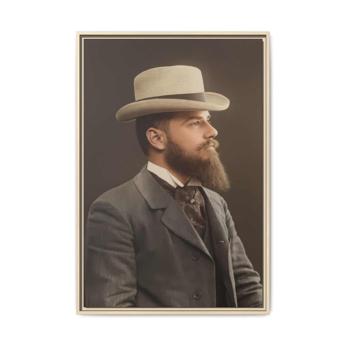 celibataire 014 | Framed Vintage Photo - Matte Canvas