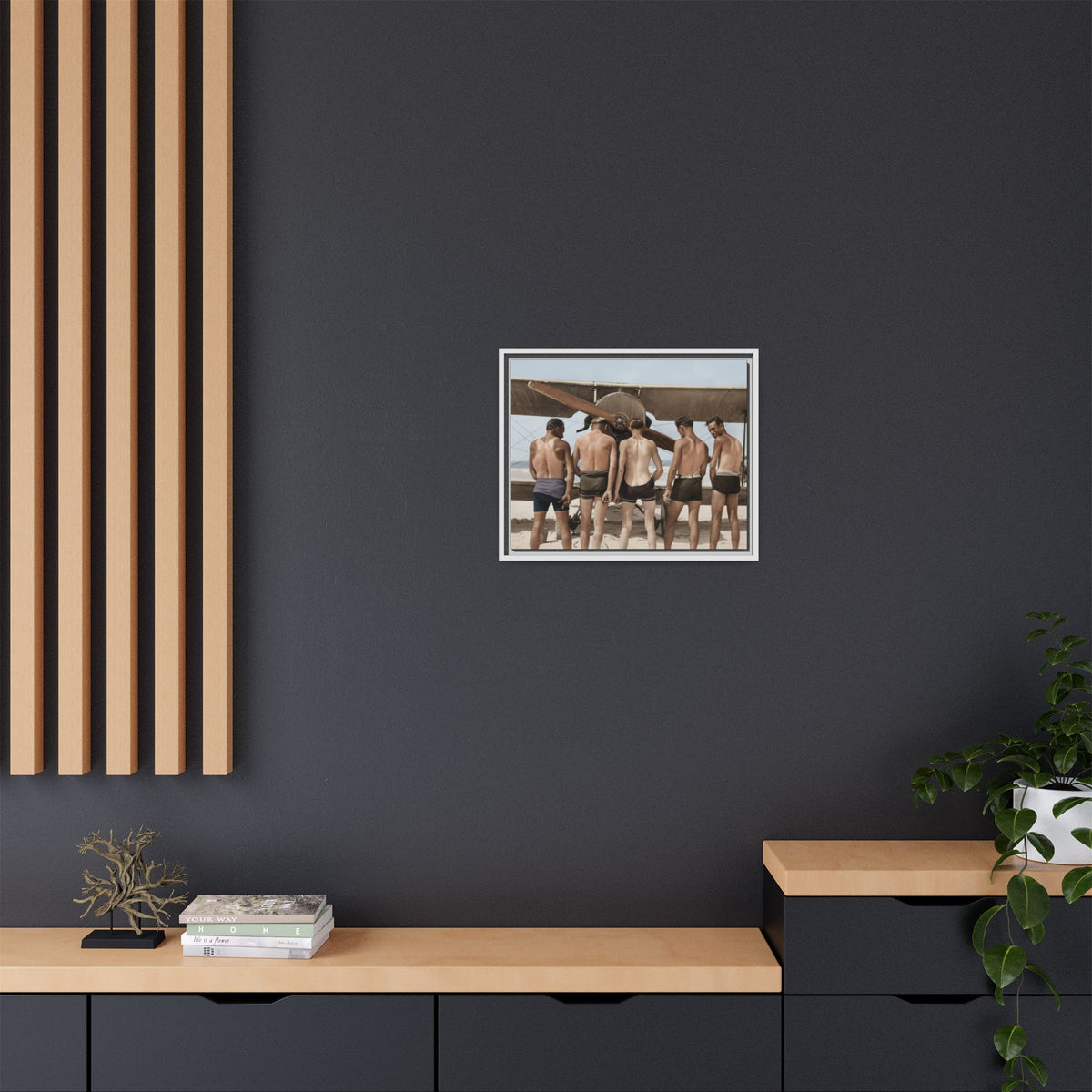 hommes 019 | Framed Vintage Photo - Matte Canvas