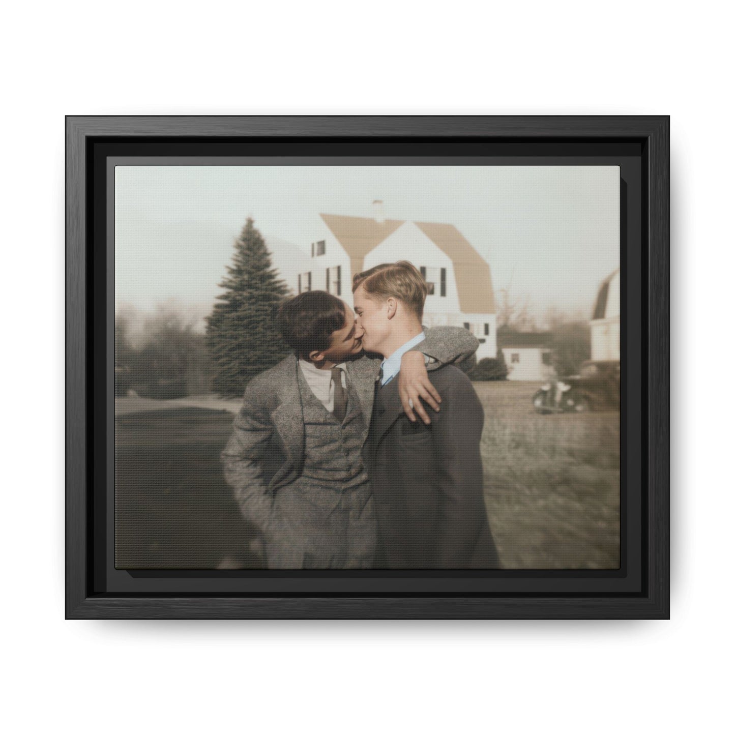 paire 005 | Framed Vintage Photo - Matte Canvas