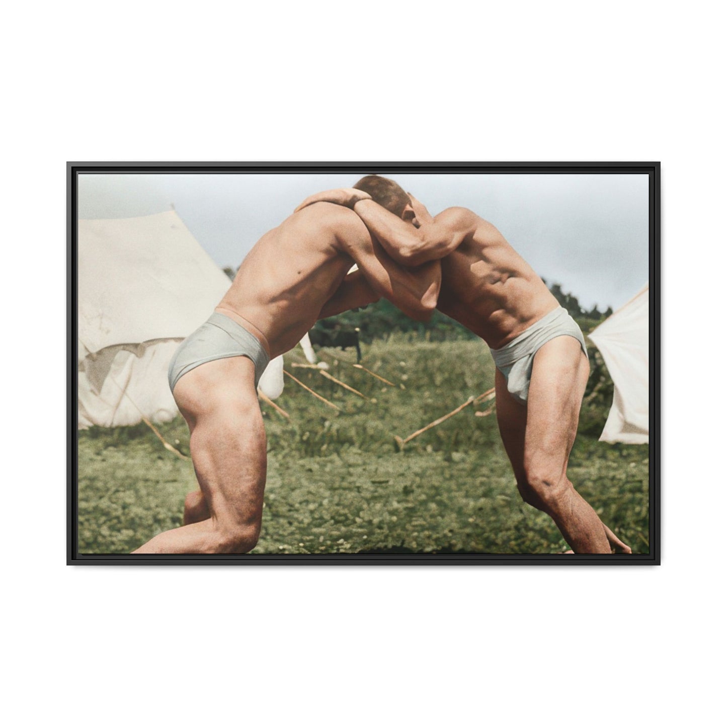 athlétisme 019 | Framed Vintage Photo - Matte Canvas