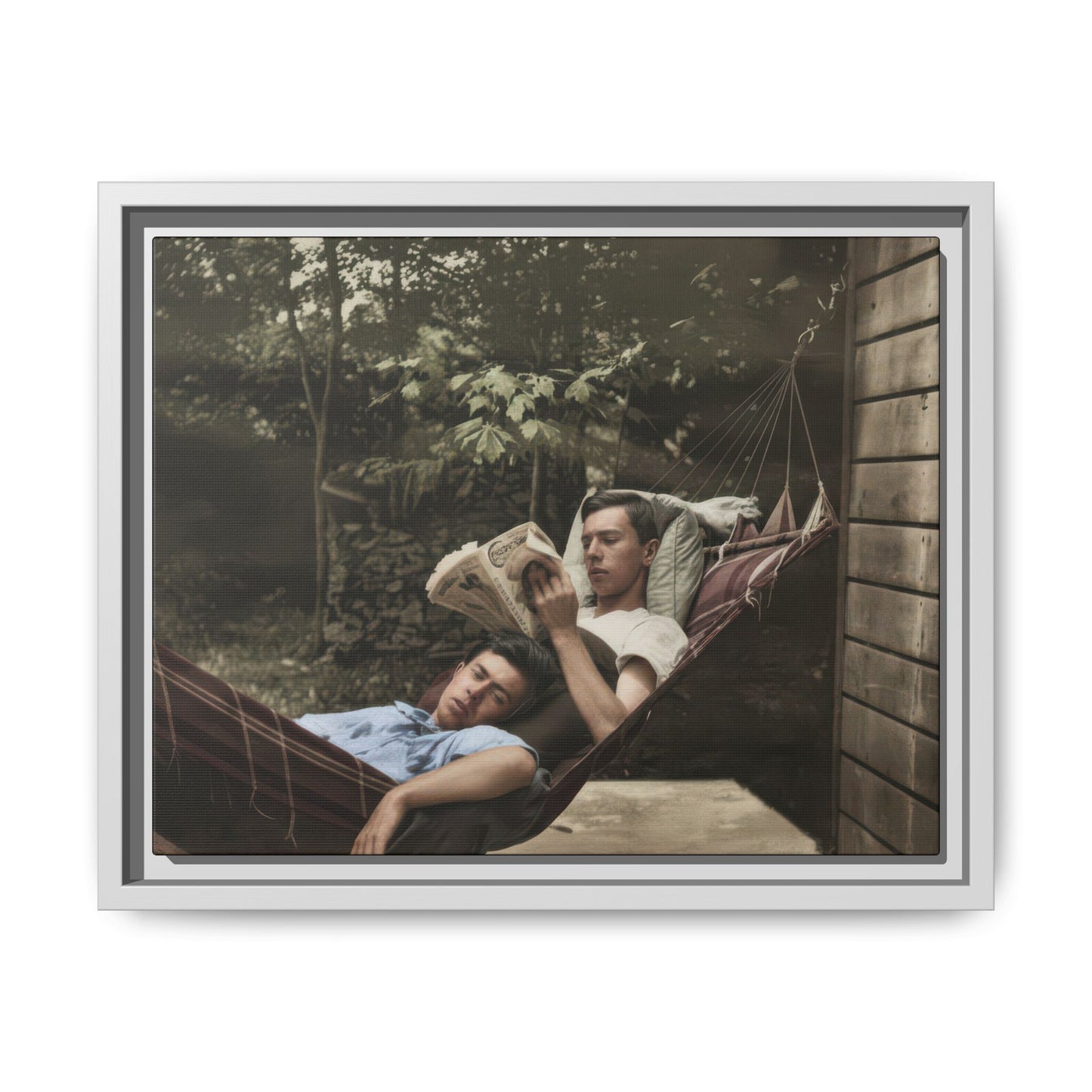 paire 094 | Framed Vintage Photo - Matte Canvas