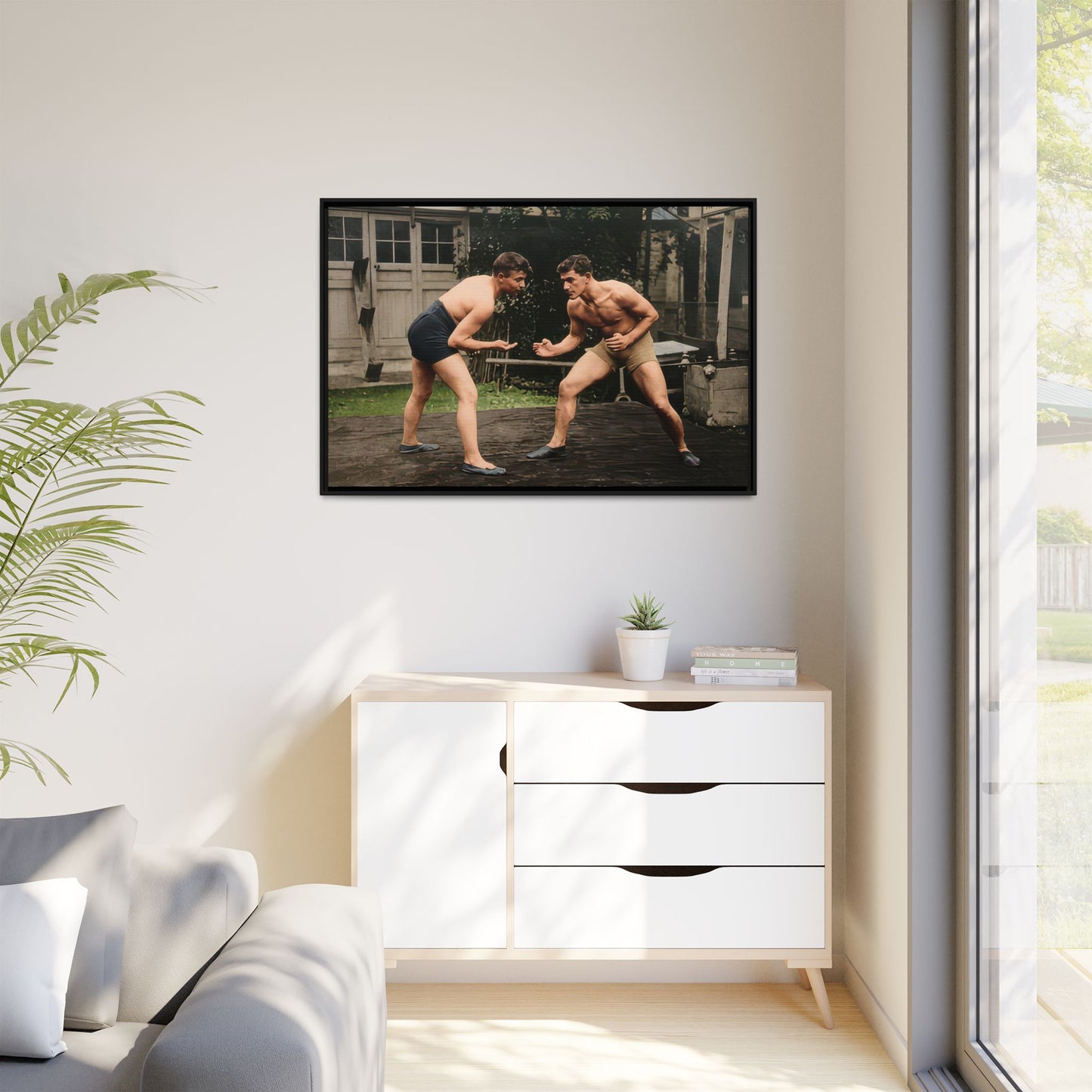 athlétisme 033 | Framed Vintage Photo - Matte Canvas