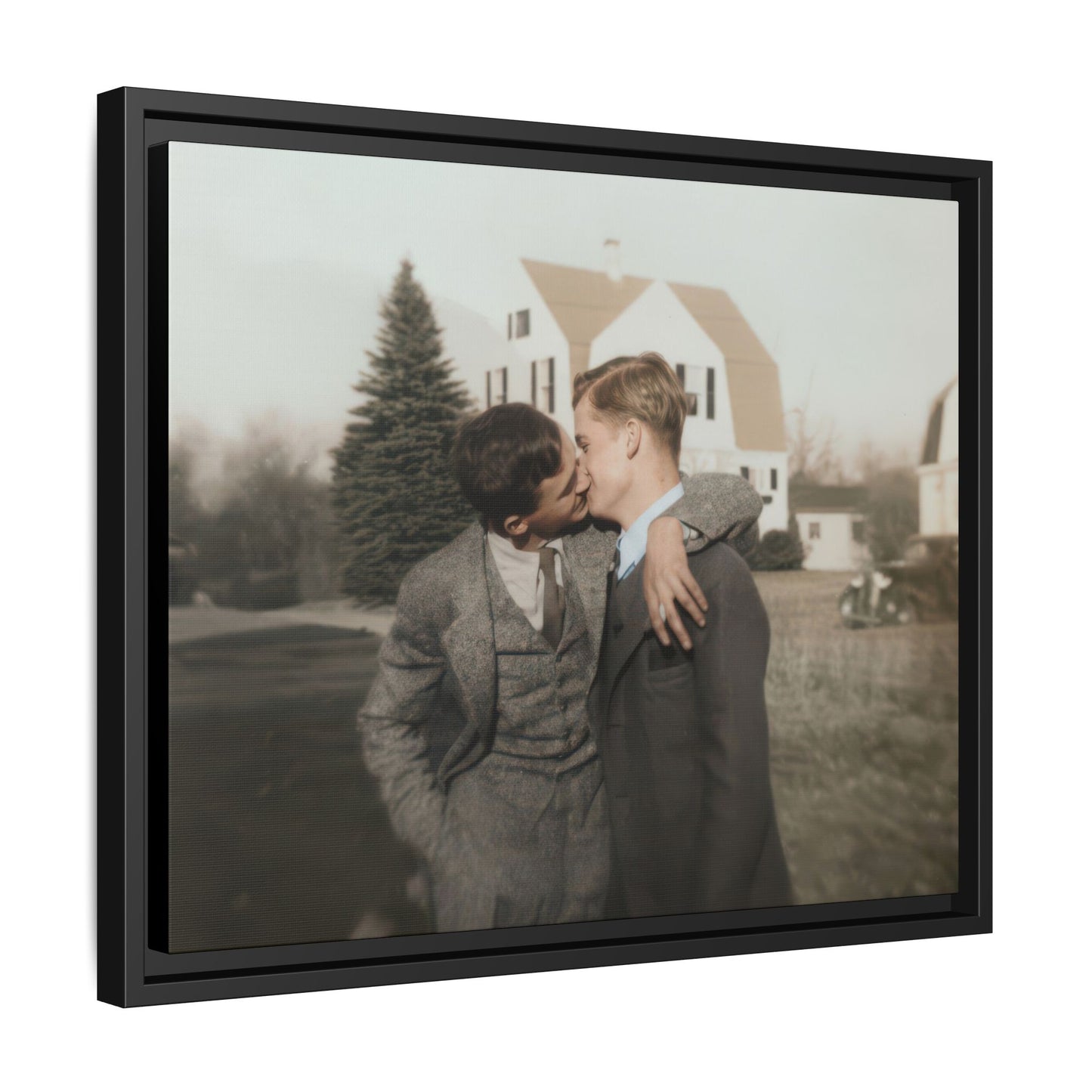 paire 005 | Framed Vintage Photo - Matte Canvas
