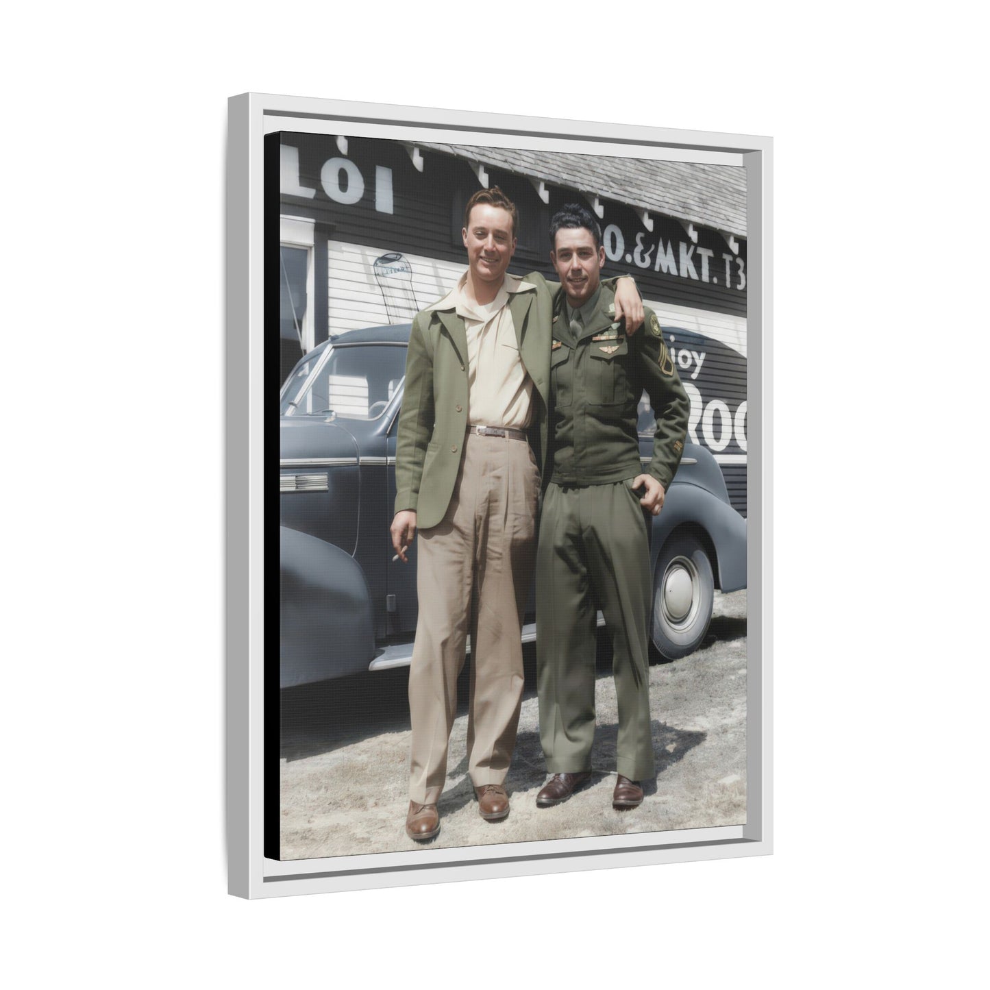 paire 058 | Framed Vintage Photo - Matte Canvas