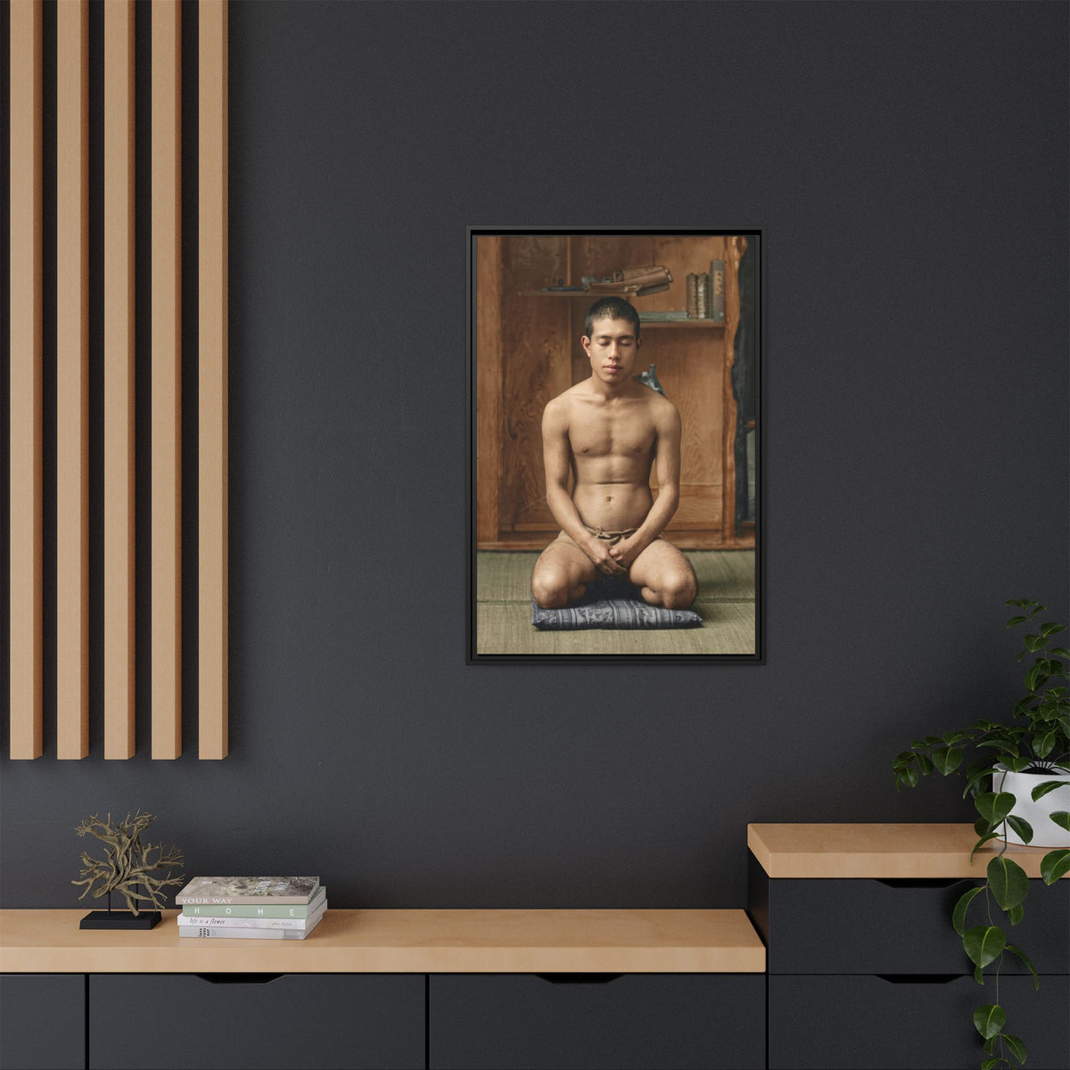 celibataire 025 | Framed Vintage Photo - Matte Canvas
