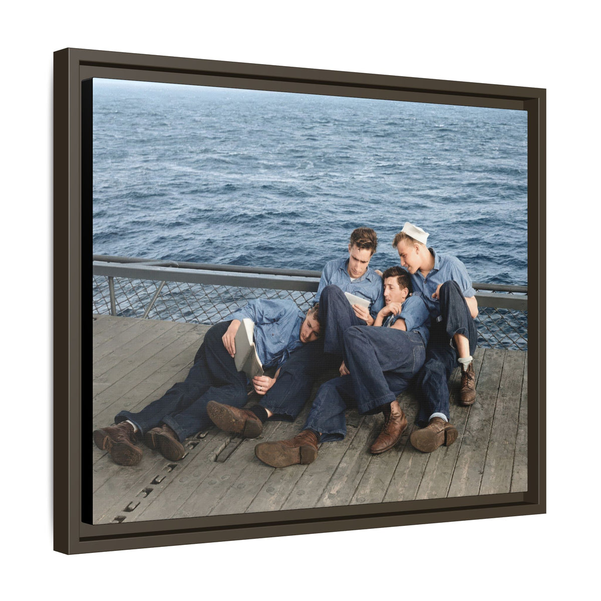 hommes 025 | Framed Vintage Photo - Matte Canvas