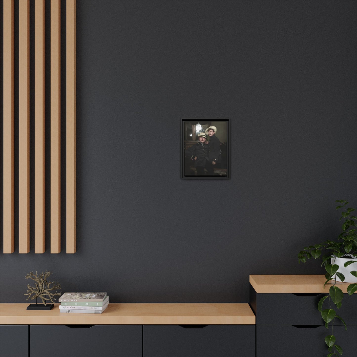 paire 056 | Framed Vintage Photo - Matte Canvas