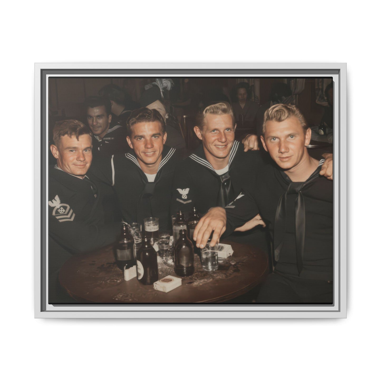 hommes 007 | Framed Vintage Photo - Matte Canvas