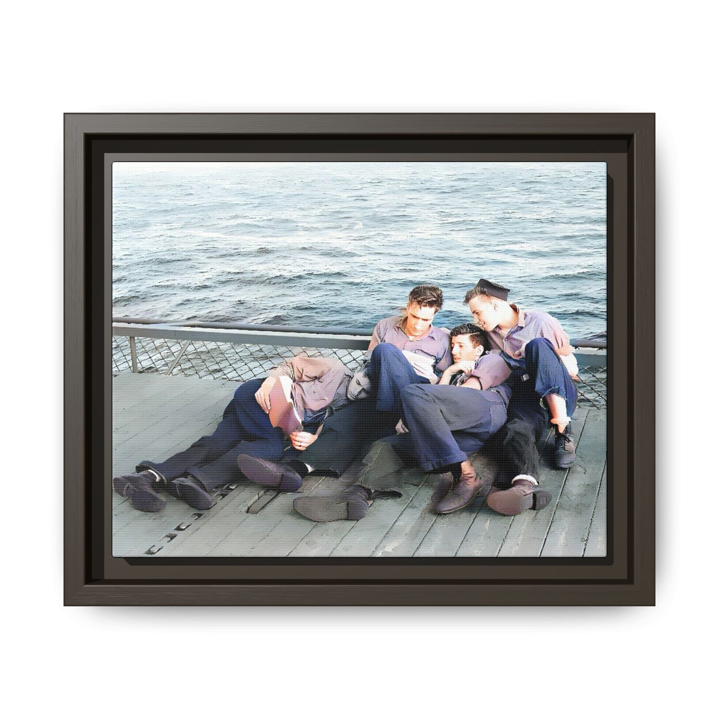 hommes 025 | Framed Vintage Photo - Matte Canvas